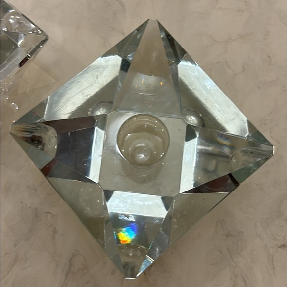 Set of 6 beveled glass candle holders - Picture 9 of 10